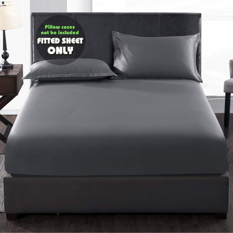 COSMOPLUS Fitted Sheet- COSMOPLUS Queen Fitted Sheet Only（No Flat Sheet or Pillow Shams）,4 Way Stretch Micro-Knit,Snug Fit,Wrinkle Free,for Standard Mattress and Air Bed Mattress from 8” Up to 14”,Gray - Image 4